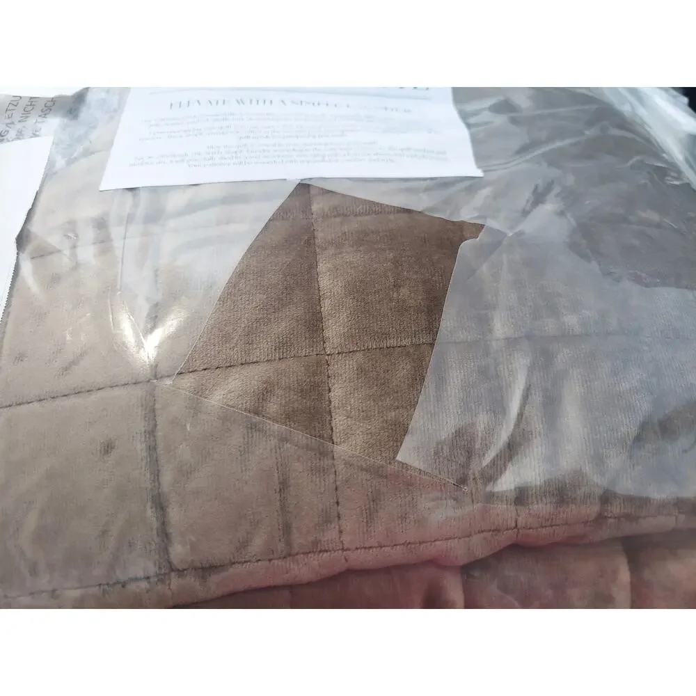 RECYCO HOME Quilted Comforter King Cal King Brown Polyester Plush Bedspread
